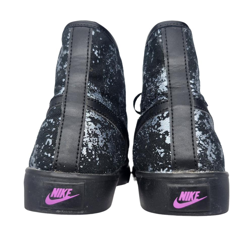 Nike High Tops Womens 10 RARE Court Mid Black Metallic Silver Purple Sneakers - Picture 8 of 12